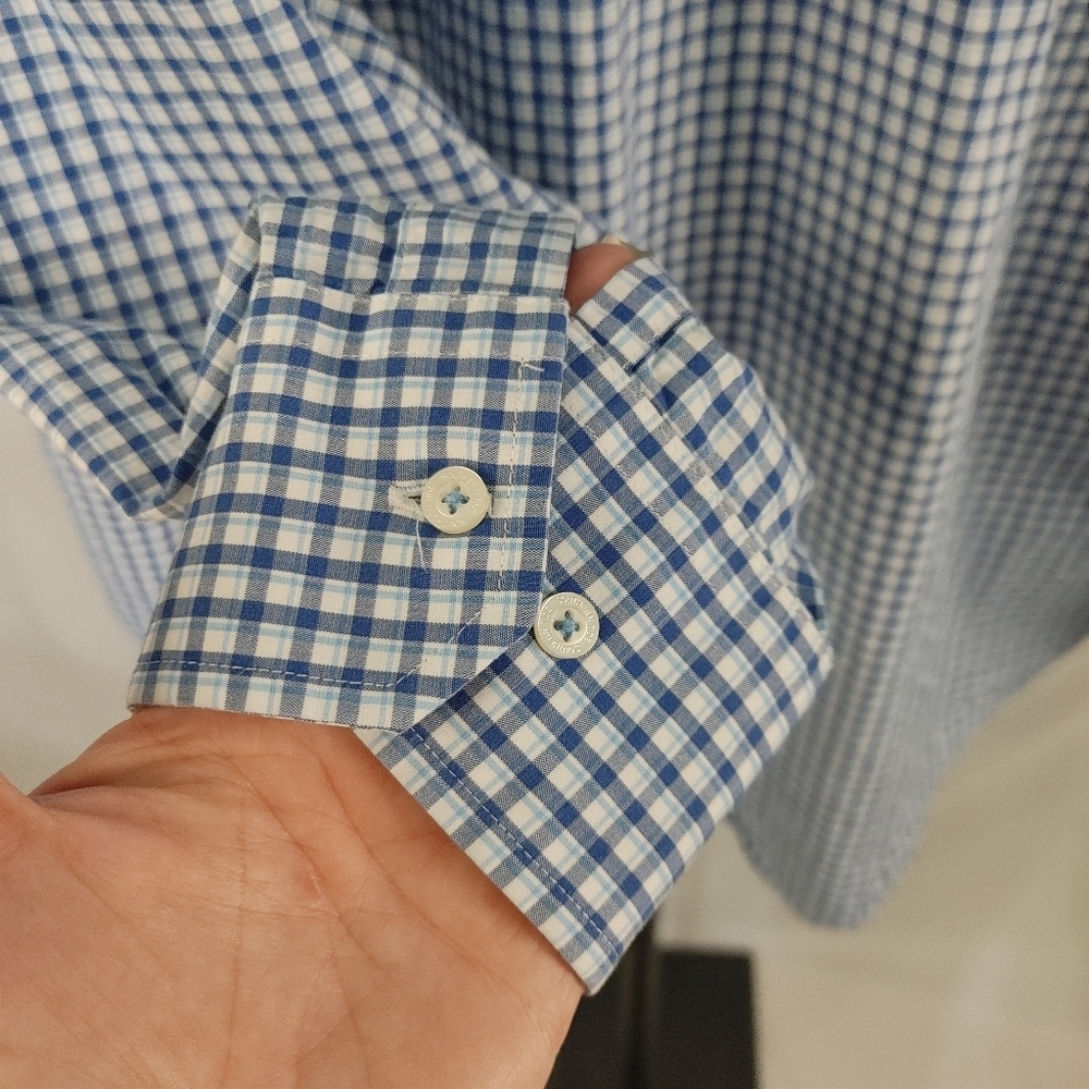 Southern Tide Blue Check Button Down Shirt - Size XXL - Picture 9 of 10